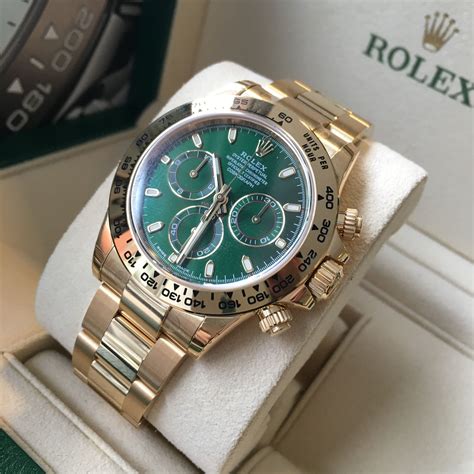 rolex green dial gold daytona|daytona rolex gold price.